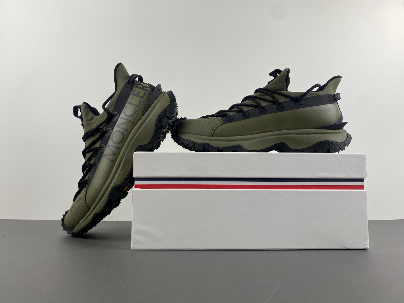 Moncler Army Green Black Low Top